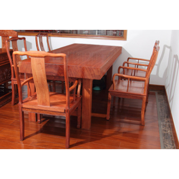 Mesa de reunión africana del Bubinga del tablero medio con la naturaleza y el grano hermoso.